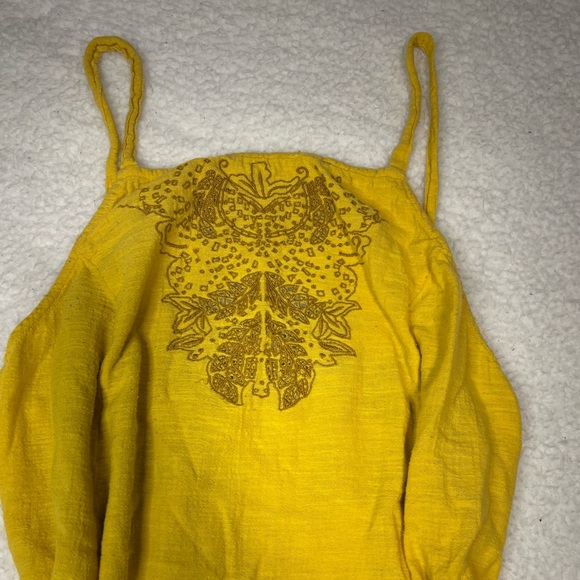 Free People Intimately Women Yellow Tulum Slip Mini Dress - Picture 3 of 11
